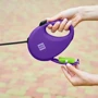 Поводок-рулетка для собак WAUDOG R-leash с контейнером для пакетов S фиолетовый до 12 кг 3 м (26279) фото 9