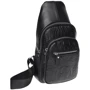 Чоловіча сумка-слінг Borsa Leather чорна (K1142-black): Стать Чоловік