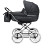 Коляска 2 в 1 класична Roan Marita Prestige (14 "білі колеса, хром рама) P231 графіт - графітова (шкіра) перламутр (624730): Тип коляски універсальна коляска (2-в-1)