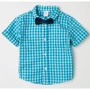 Рубашка H&M 5943697 68 см бирюзовая