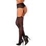 Чулки с подвязками Obsessive S821 black S/M/L