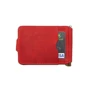 Женский зажим для денег DNK Leather красный (DNK Зажим-H col.H): Формат кошелька Вертикальный