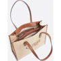 Женская сумка тоут GUESS SILVANA GIRLFRIEND TOTE бежевая (HWWS8665240-NTC): Тип ручки С двумя ручками, Длинная ручка