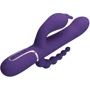 Вибратор с анальным и клиторальным стимулятором LYBAILE Pretty Love Cammy Dark Purple Twinkled Tenderness (BW-500036-2)