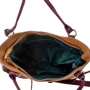 Женская сумка тоут Laskara светло-коричневая (LK-10244-straw-cognac): Застежка Молния
