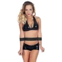 Фиксатор для талии и рук Fetish Tentation Waist and Wrist Straps с маской на глаза