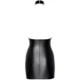 Платье Noir Handmade F311 Eros mini halter dress of flocked mesh and wetlook Вlack, XXL