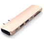 Адаптер Satechi Adapter USB-C to Dual USB-C+2xUSB3.0+micro SD+SD+HDMI Gold (ST-CMBPG): Колір золотий
