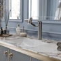 Смеситель для раковины Lefton 360° Rotatable Single-Hole Bathroom Faucet-BF2208 Brushed Nickel фото 11