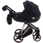 Универсальная коляска 2 в 1 Adamex Mimi Polar (Pink Gold) BR603 черный (люрекс) - черная кожа: Возможность установки люльки есть
