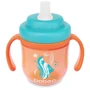 Чашка непроливайка Baboo Sea Life с силиконовым носиком 200 мл оранжевая (8-130)
