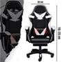 Кресло геймерское PLAYER с подставкой для ног White/Black (100009) фото 4