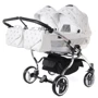 Универсальная коляска для двойни 2 в 1 Junama Glow Duo 03, белый с серебристым (J-G-DUO-03) фото 8
