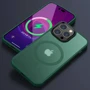 Чехол для iPhone Mobile Case TPU+PC Metal Buttons with MagSafe Colorful Green for iPhone 14 Pro Max: Цвет зеленый