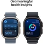 Apple Watch Ultra 3 GPS + Cellular 49mm Natural Titanium Case with Blue/Bright Blue Trail Loop - S/M (MEWR4)