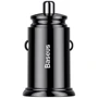 Зарядний пристрій Baseus USB Car Charger Circular Plastic 2хUSB 3.0 30W Black (CCALL-YD01): Кабель в комплекті Відсутнє