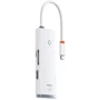 Адаптер Baseus Adapter Lite Series USB-C to HDMI+3xUSB+PD White (WKQX040002): Додаткові роз'єми HDMI, Ethernet, USB-C, USB OTG, USB 3.0