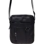 Мужская сумка через плечо Borsa Leather черная (K11169a-black)
