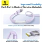 Кабель Baseus USB Cable to USB-C Display 2 Fast Charging Data 100W 1m Purple (P10382701511-00) фото 9