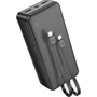 Зовнішній акумулятор Hoco Power Bank 30000mAh J118B with Cable Black: Особливості Компактний розмір, індикатор заряду