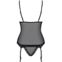 Мягкий эротический корсет с кружевом Obsessive 820-COR-1, S/M