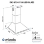 Вытяжка Minola DKS 6754 WH 1100 LED GLASS фото 11