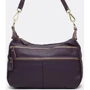 Жіноча сумка через плече Borsa Leather фіолетова (K1213-violet): Фактура матова, Зерниста