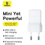 Зарядное устройство Baseus USB-C Wall Charger Palm 1C 30W with USB-C Cable White (P10111605213-01) фото 9