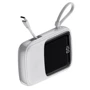 Внешний аккумулятор Baseus Power Bank 10000mAh with USB-C Cable Q Pow Display 15W White (PPQD-A02): Встроенный кабель USB Type-C