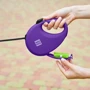 Поводок-рулетка для собак WAUDOG R-leash с контейнером для пакетов M фиолетовый до 20 кг 5м (26289) фото 8