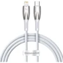 Кабель Baseus Cable USB-C to Lightning Glimmer Series Fast Charging Data 1m White (CADH000002)