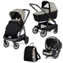 Коляска Peg-Perego Veloce Grafic Gold Lounge 3 в 1 черный (PACK-VEL31LG000002)