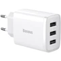 Зарядное устройство Baseus Wall Charger 3xUSB Compact 17W White (CCXJ020102)