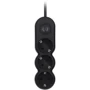 Сетевой фильтр 2E 3 розетки, 10 м, Black (2E-U03VES10MBK): Количество розеток, шт 3