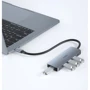 Адаптер WIWU Adapter Alpha 541BC USB-C to 3xUSB+USB3.0+PD 100W Grey: Дополнительные разъемы USB OTG, USB-C