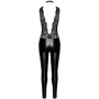 Комбинезон Noir Handmade F298 Libido Deep-V catsuit with collar and pearl chain Black, M