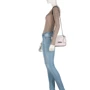Женская сумка через плечо Guess Matrix Convertible Xbody Flap розовая (HWVG7740210-SML): Фактура Матовая, Зернистая, Стеганая