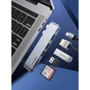 Адаптер Ugreen Adapter CM380 Dual USB-C to HDMI+2xUSB 3.0 A+SD+USB-C Space Gray (80856): Додаткові роз'єми SD+TF Card, USB-C, HDMI