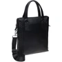 Мужская сумка через плечо Borsa Leather черная (k19117-2-black)