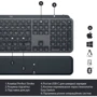 Клавіатура Logitech MX Keys Plus Advanced Wireless Illuminated Keyboard with Palm Rest Graphite (920-009416): Тип клавіш мембранный