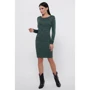 Платье FashionUp PL-1812B 42 зеленое повседневное до середины бедра