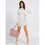 Женская сумка тоут Guess Naya Trap Tote розовая (HWVG7881230-RWO): Фактура Матовая, Зернистая