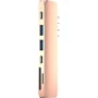 Адаптер Satechi Adapter USB-C to Dual USB-C+2xUSB3.0+micro SD+SD+HDMI Gold (ST-CMBPG)