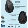 Мышь Logitech Lift Vertical Ergonomic Wireless/Bluetooth Graphite (910-006473): Радиус действия 10 м