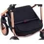 Універсальна коляска 2 в 1 Adamex Sierra Polar (Pink Gold) SR408 чорний - чорний шкіра (перфорація) фото 8