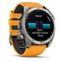 Смарт-годинник Garmin Fenix 8 AMOLED 51mm Sapphire Titanium з Spark Orange/Graphite Silicone Band (010-02905-11): Час роботи до 29 дней