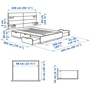 Каркас кровати с ящиком для хранения ІКЕА NORDLI 160х200 см белый (692.414.22) фото 9