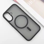 Чехол для iPhone Mobile Case TPU+PC Metal Buttons with MagSafe Black for iPhone 16: Цвет черный