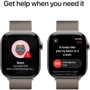 Apple Watch Series 10 46mm GPS + Cellular Natural Titanium Case with Natural Milanese Loop - S/M (MC7Q4)