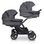Коляска для двойни EasyGo 2 of Us 9023-EG2U-14, grafit, графит